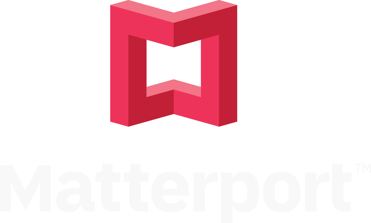 Matterport logo staand wit
